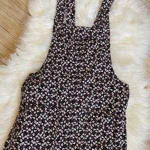 Denim jumper with flower pattern